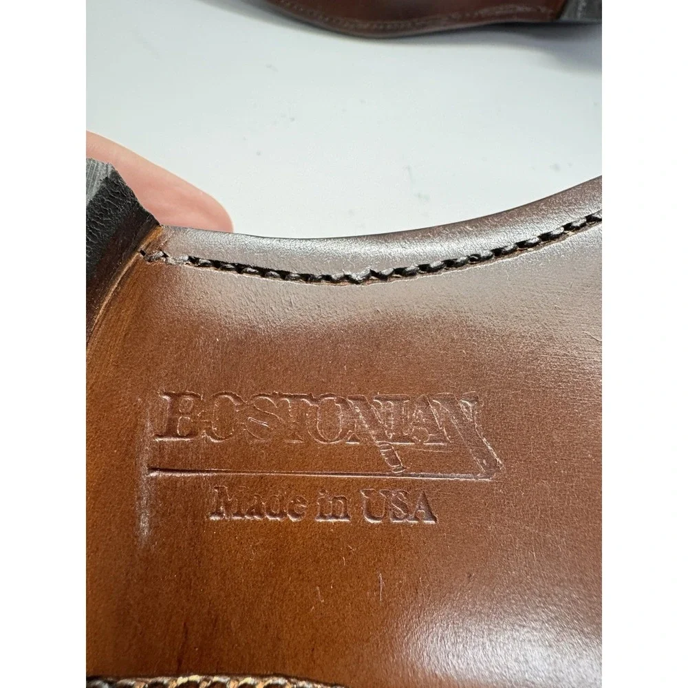 Bostonian Mens 9.5 C/A Made In‎ The USA Leather Wingtip Oxfords Oxblood Color
